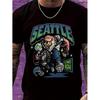 Men'S T-Shirt Inspired by Seattle Football, Made from Soft with a Crew Neck And Short Sleeves. Features an Eagle And Football Design, Crafted from