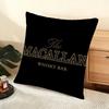 M-Macallanns W-Whiskey Cushion Cover Soft Short Plush Pillow Cover Smooth Cozy Texture Aesthetic Cushion Case Home Decor
