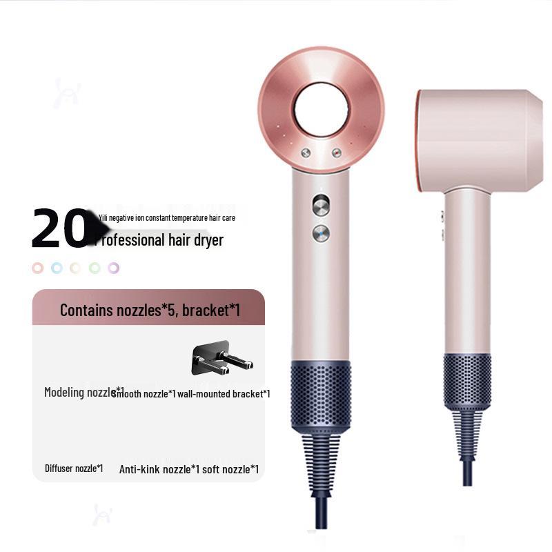 High-Speed Hair Dryer with Neg. Ion Tech: Non-Damaging, Constant Temp, High Power for Household Hair Care