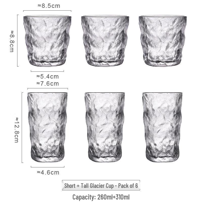 ZISIZ Glacier Pattern Universal Drinkware Set
