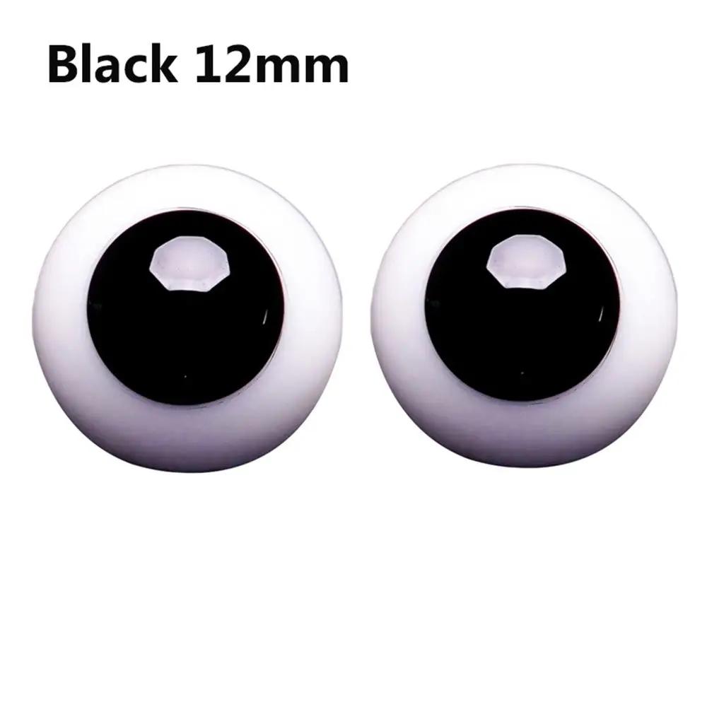 1Pair 6/8/10/12/14 Mm Glass Eyes Eyeball For Bjd Doll Blue Black Safety Animal Toy Eyes Diy Doll Making Crafts Toy Accessories