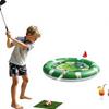 Inflatable 2 In 1 Golf Pool Set with Floating Hydraulic Flushing Games & Sticky Balls for Adult Summer Party River Outdoor Use