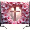 2D Christian Cross Backdrop for Church Events & Religious Celebrations