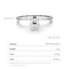 925 Sterling Silver Trendy Asscher Cut D Color Moissanite Finger Rings for Women Wedding Engagement Statement Jewelry