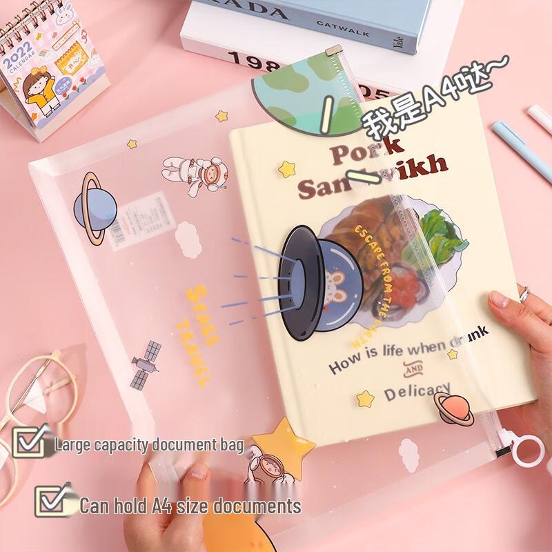 Fumai De PVC Transparent Cartoon A4 Document Bag