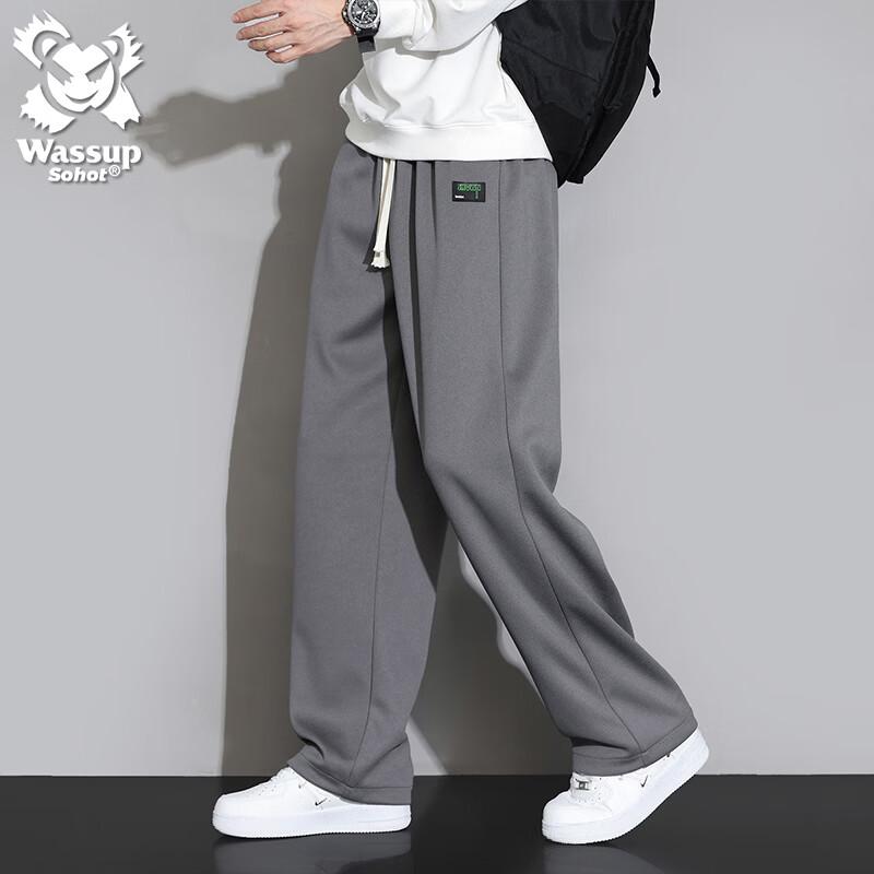 Wassup Sohot Men s Loose Straight Leg Casual Pants XL