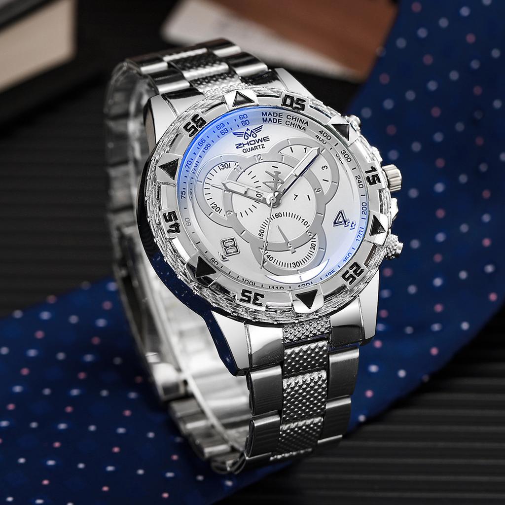 4 BUC/Set Ceasuri de Afaceri pentru Bărbați cu Cadran Mare de Lux Ceas de Mână Analogic cu Cuarț la Modă pentru Bărbați Ceas Reloj Hombre