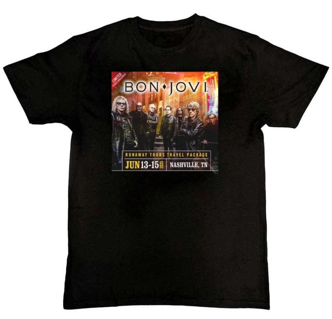 Bon Jovi Band Nashville Trip Tour Graphic Unisex Mens T-Shirt S M L XL 2 3 4 XL M