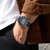 MEGIR Men's Sport Chronograph Watch, Outdoor Casual Quartz Wristwatch, 3ATM Water Resistance, Striped Canvas Band, Date Display