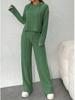 Women's Autumn/Winter 2023 Casual Knitted Hoodie and Pants Set