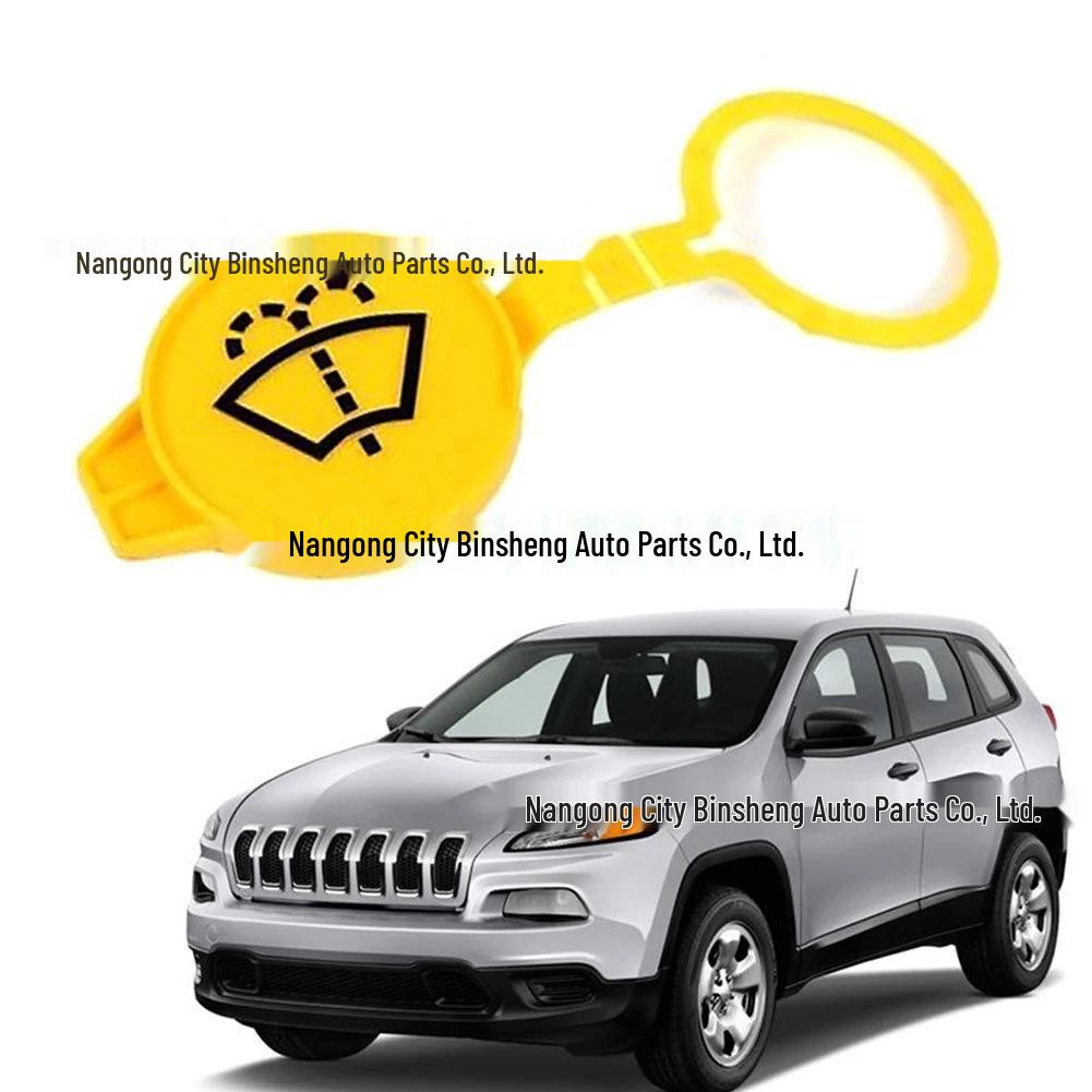68225063AA Yellow ABS Windshield Washer Fluid Cap for 2014-2016 Jeep Cherokee 68225063AA