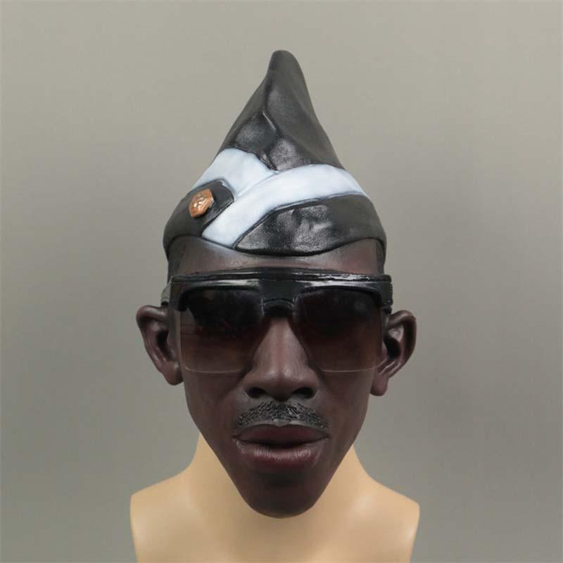 

Media Social Dancing Pallbearers Latex Material Full Face Mask Party Halloween Pointed Cap