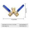 3/4 Inch Thread Hose Splitter Full Flow Garden Hose Splitter Brass Hose Connector with Long Handle for Garden Lawn
