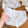 Women's New Summer Sweet Floral 10A Antibacterial Cotton File Comfortable Breathable Mid-waist Briefs