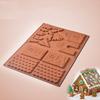 Christmas Silicone Mould Christmas Gingerbread House Silicone Mold Handmade Soap Chocolate Cake Mould DIY Biscuits Baking Tool