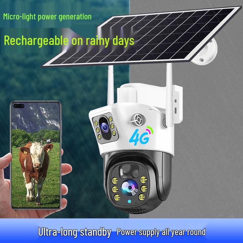 V380 Solar WiFi HD Waterproof Outdoor 4G Surveillance Binocular Camera