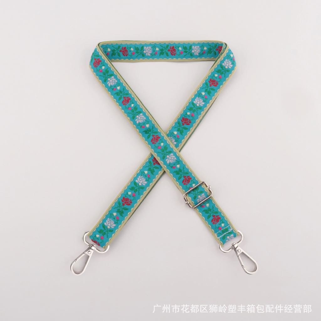 Bag Color Ethnic Style Embroidered Shoulder Strap Adjustable Shoulder Crossbody Women's Bag Long Strap Luggage Accessories Strap