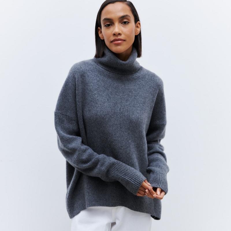 Autumn New Long Sleeve Pullover Knitted Sweater Women Fashion Loose Outerwears Women Winter Sweaters Elegant Vintage Solid Casual Knit Jumpers 24912