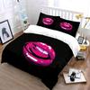 Lebendige Lippen Kunst Dekor Set Weiche Bequeme Bettbezug Bettwäsche Set Enthalten 1*Bettbezug & 2*Kissenbezüge Geschenk