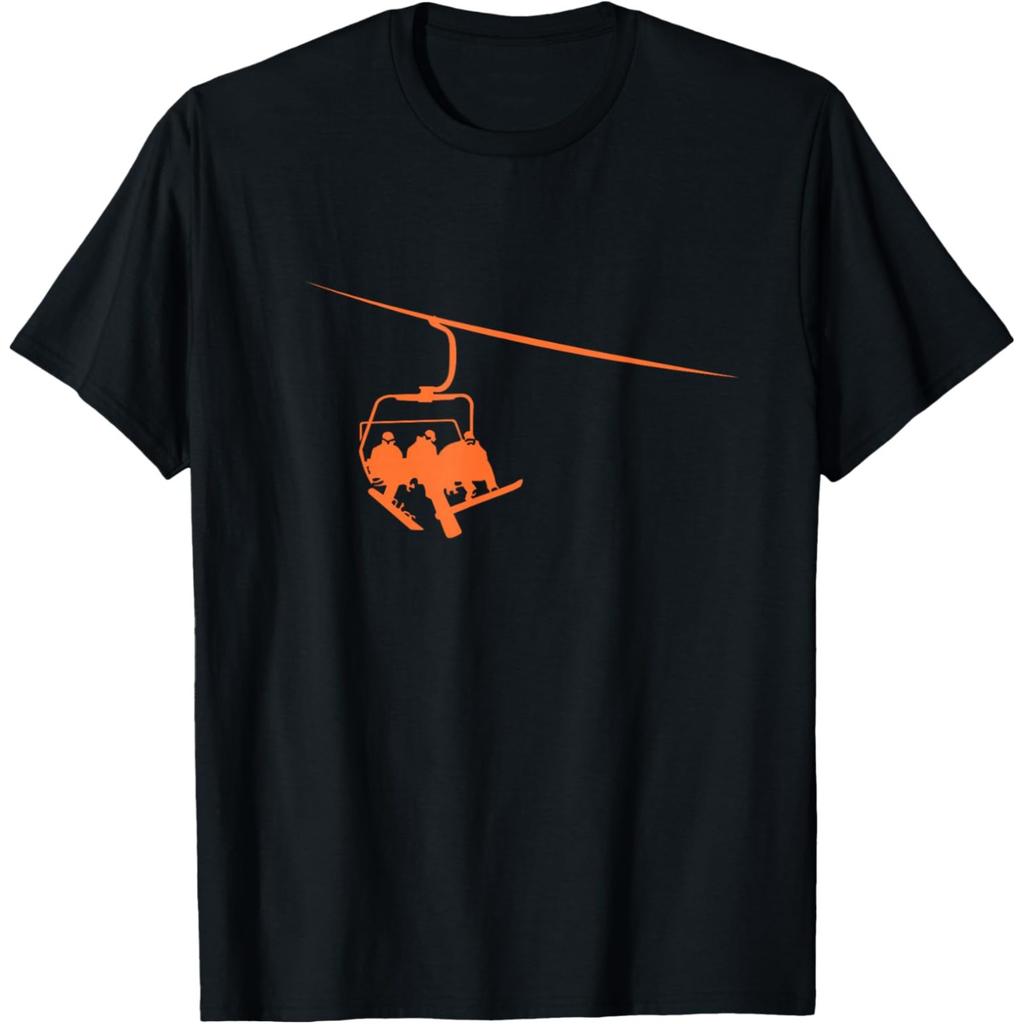 Snowboard Boarding Lift Skis Winter Sport T Shirt Cotton Humor Streetwear Tee Shirt Short Sleeve Loose Clothing Unisex