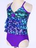 2Pcs Bikini Mermaid Swimwear Children Girls Spaghetti Straps Swim Top with Bottoms Ruffle Swimsuit