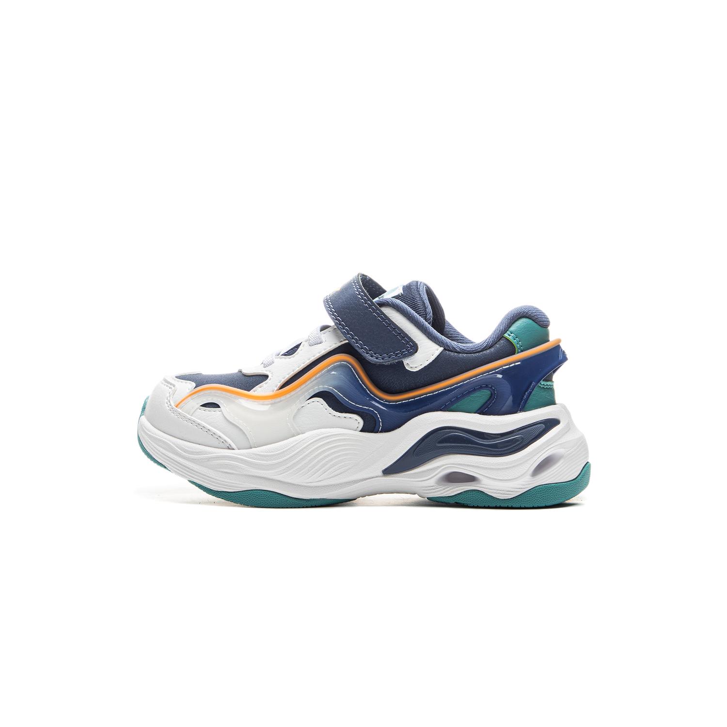 

Li Ning Детская спортивная серия лайфстайл Синтетическая кожа Удобный круглый носок Износостойкие низкие кеды Повседневная обувь для детей YKNU096-13 26