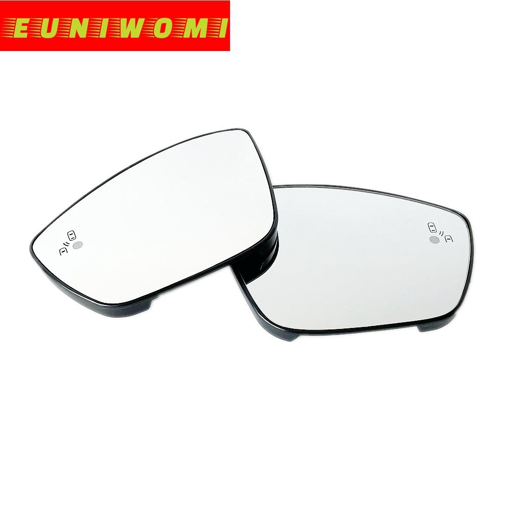 Heated Wing Car Mirror Glass with Blind Spot Warning for CITROEN C3 III (2016-) DS3(-) DS9(-)