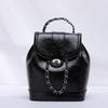 Real cowhide Korean ins niche cardinal bag high-end chain light small fragrant wind backpack