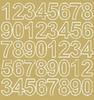 Self-Adhesive Number Stickers 3.5 Cm Matte Gold Stickers