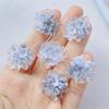 22mm Resin Colorful Gradual Candy Color Lotus Flat Back Flower Rhinestones Figurines Scrapbook Ornaments DIY Bow Clothing Crafts