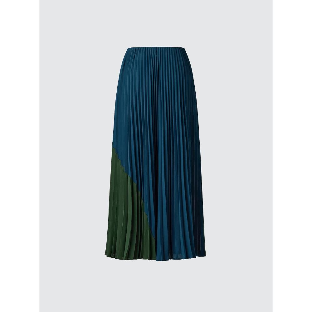 Uniqlo Pleated Long Skirt  Color Block 
