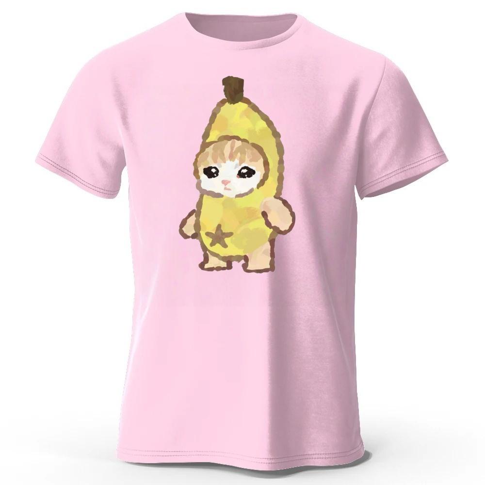 2026 Trendy Banana Kitten New Pure Cotton Short Sleeved Menwomen Daily Street Wear Plus Size Comfortable Casual Tshirt Top