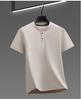 Men's Summer Short Sleeve Henley Collar Polo Shirt - Loose Fit, Solid Color, Casual Versatile T-shirt