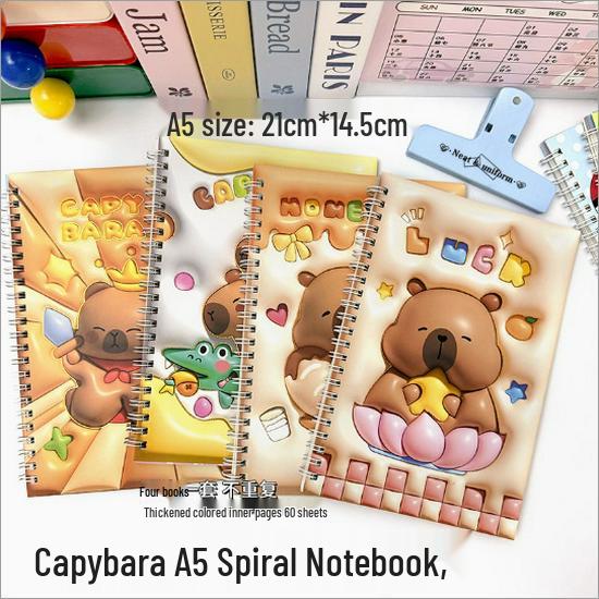 K-POP Demon Hunter Girl Group A5 Spiral Notebook – Creative Cartoon Lined Diary for Students