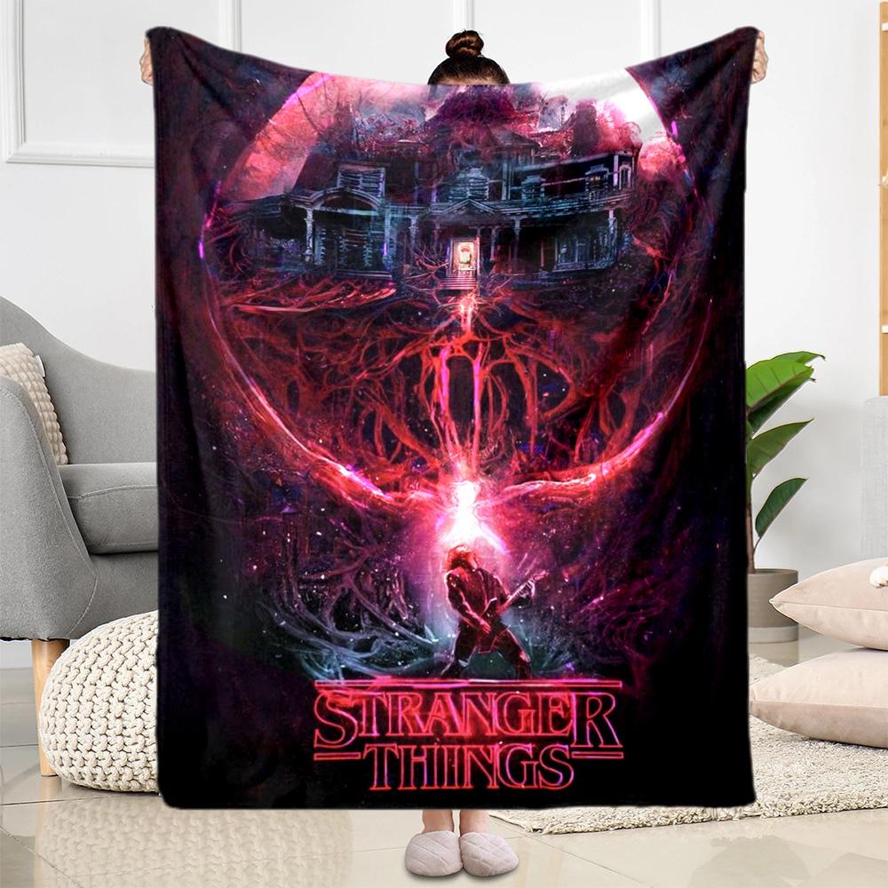 Stranger Things Blanket Suitable for sofas,travel, living rooms also a good gift for friends and family Suitable for all seasons.