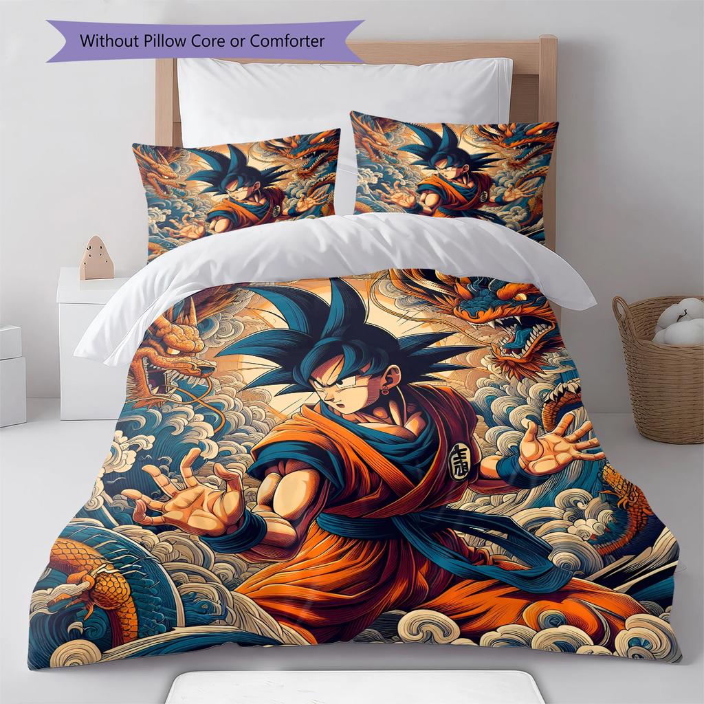 Set Copripiumino Trapuntato con Fantasia Cartone Animato Federa Decorazione per la Casa Regalo di Compleanno (1 * copripiumino + 2 * federa, senza nucleo)