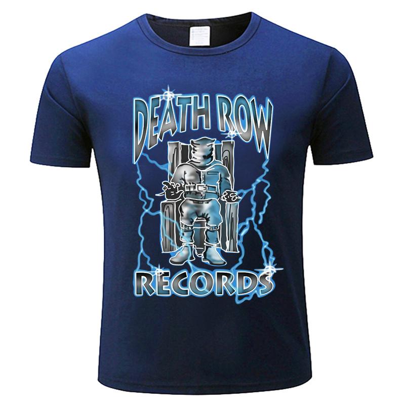 Death Row Records Airbrush Tee Slim Fit Male Summer Tee Top Brand Cotton T-shirt Drop Shipping