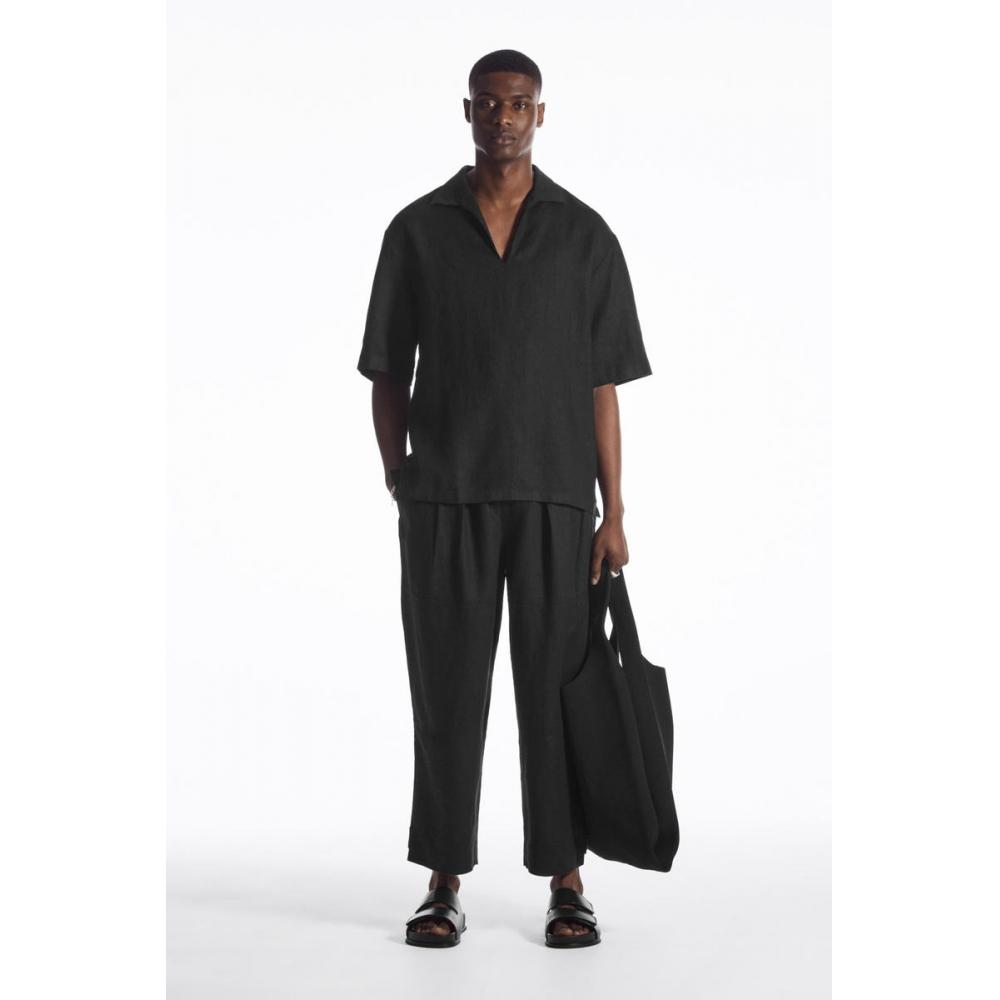 

COS Japan укороченные широкие льняные брюки