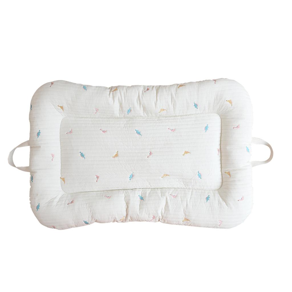 Korean Baby Double-Sided Quilted Cotton Handbag: Foldable, Breathable Infant Mattress Pad