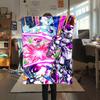 1PC Majin Buu  Print Flannel Blanket, High quality All Seasons, Home Decor, Warmth and Comfort, Perfect for Christmas Gifts
