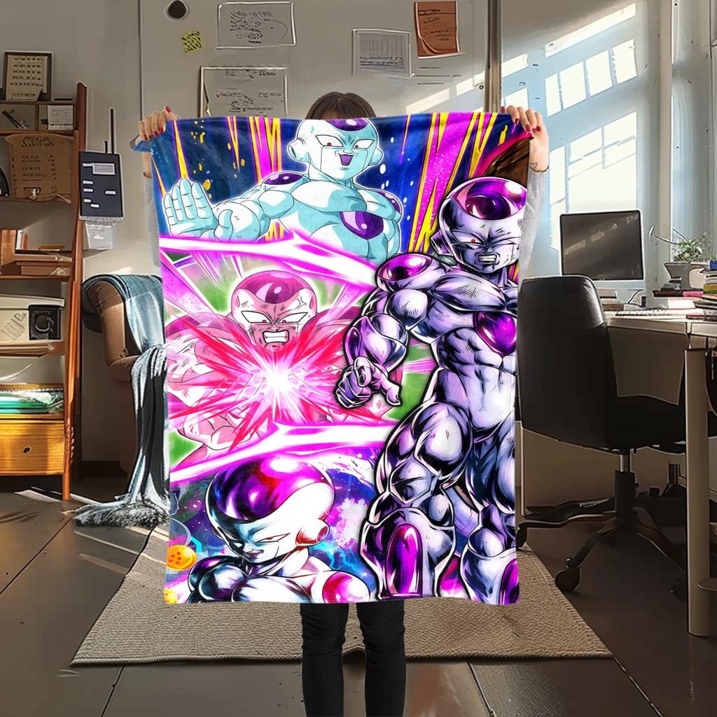 1PC Majin Buu Print Flannel Blanket, High quality All Seasons, Home Decor, Warmth and Comfort, Perfect for Christmas Gifts