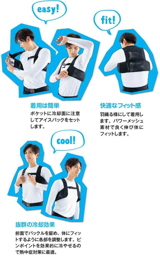 TULTEX Ice Vest 4 Ice Heatstroke Aitos F 10 Black (with Packs) AZ-865948, Prevention,