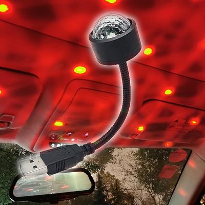 Lámpara LED de ambiente para coche, luz de ambiente con Control de voz, USB, decoración de coche con luces, luces de ambiente para conducción nocturna, 2 uds.