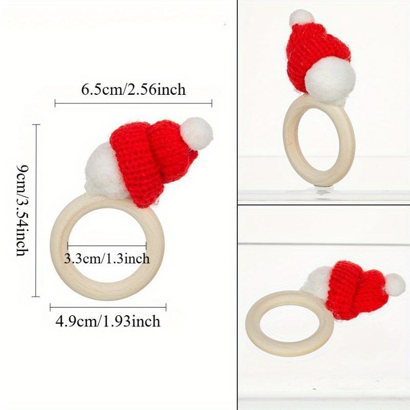 4 buc Inele de șervețel de Crăciun Accesoriu Decor Șervețel Decor Masă de Sărbătoare Inel Șervețel Restaurant Inel Șervețel Petrecere de Sărbători