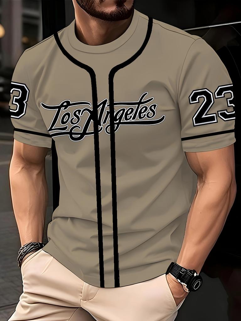 3D Digital 23 Digital Print Sporty Casual Fashionable Soft Comfortable and Lightweight Men's T-shirt for Summer 2025