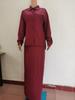 In Stock: 2024 Spring Midi Skirt Set - Middle Eastern Muslim Women's Loose Long-Sleeved Shirt & Casual Two-Piece Set