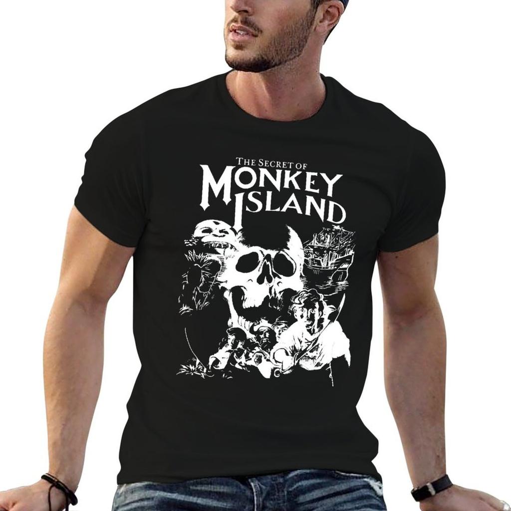 The Secret of Monkey Island T-Shirt T Shirt for Man 100 Percent Cotton T Shirts with Prints G Man T Shirts for Men T-Shirt