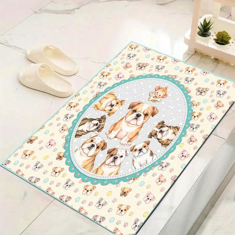 Dog Cartoon Puzzle Carpet Rug for Living Room Bedroom Home Sofa Decoration, Kids play Non-slip Floor Mat