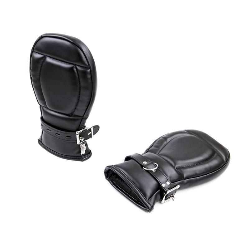 Adult Toys Sex Accessories Leather Bdsm Bondage Mittens Gloves Dog Paw Padded Fist Mitts Handcuffs Adult Games Couples Sex Toys