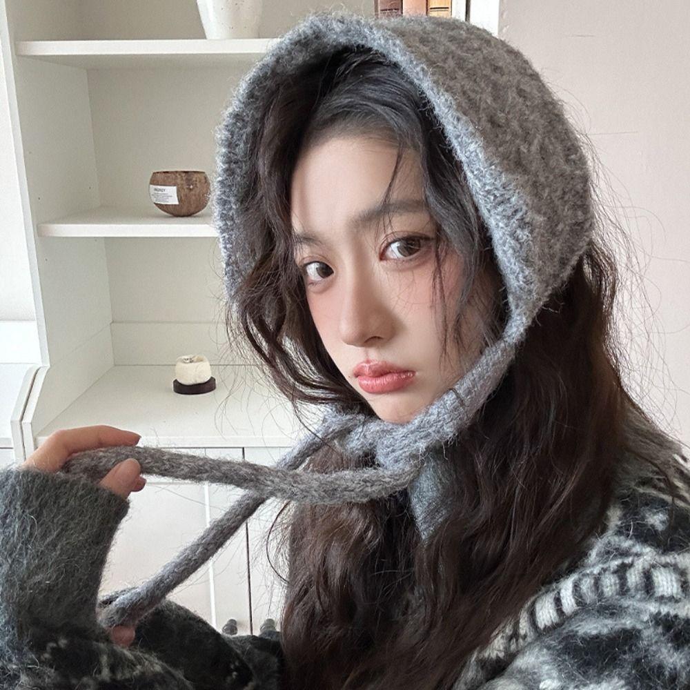 Windproof Knitted Earmuffs Solid Color Earlap Warmer Personality Ear Protection Strap  Girls